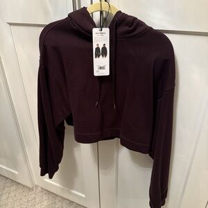 Alo Yoga Bae Hoodie in Oxblood